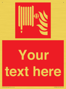 Custom Fire hose reel Sign